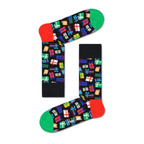 HAPPY SOCKS 4 Pack HAPPY HOLIDAYS Cotton Blend Crew Sock Gift Set UNISEX NEW - Picture 6 of 10